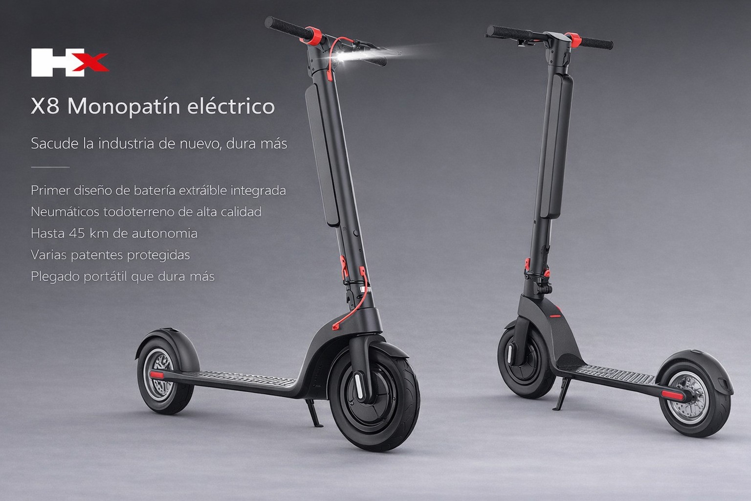 Monopatín eléctrico X8 - imagen principal