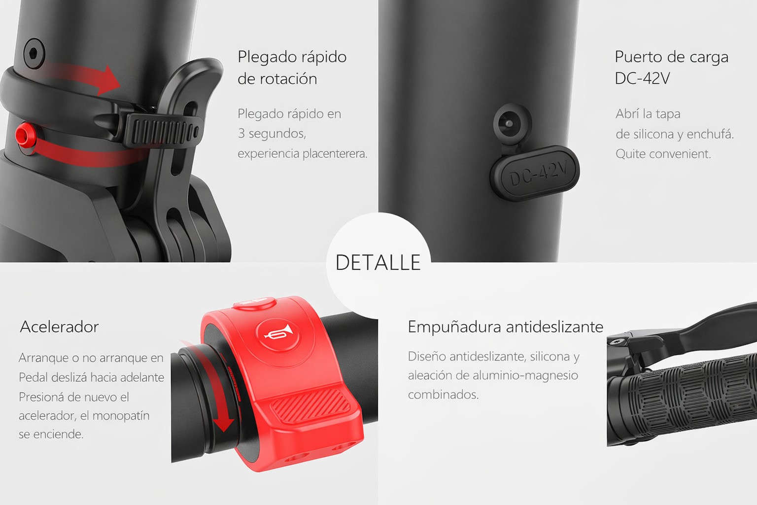 Monopatín eléctrico X8 - detalles